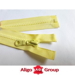 Молния пластик ТРАКТОР 5 мм разъемная св.желтый 25 см